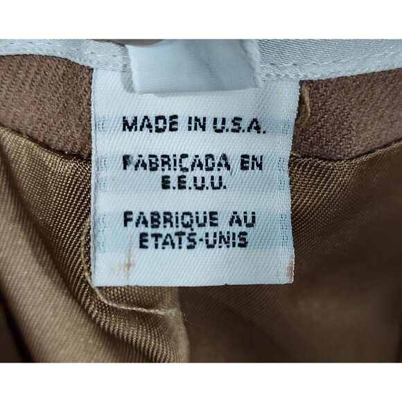 EVAN-PICONE 1980's 4 Button Carmel Long Length Blazer Shoulder Pads Made In USA - Picture 4 of 16